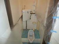 兵庫県　尼崎市　マンション　トイレリフォーム　和式トイレ　から　洋式トイレへ　取替交換工事　施工